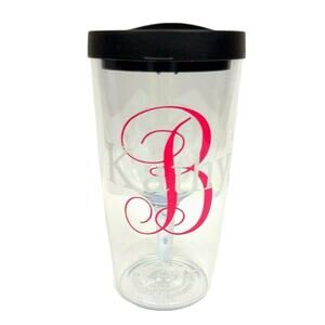 VINO2GO Personalized Wine Tumbler Insulated Double Wall Acrylic Initialed B